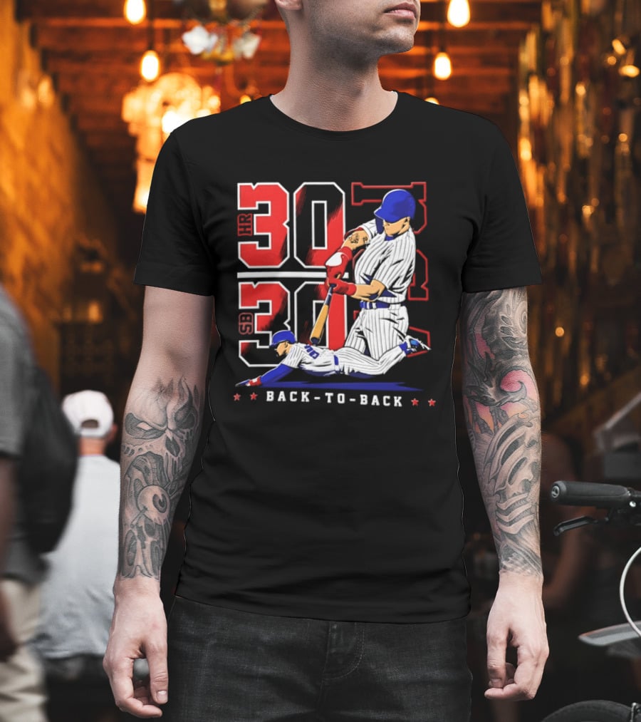 Pete Crow Armstrong Chicago Cubs Back To Back HR SB 30 30 Club Baseball T-Shirt