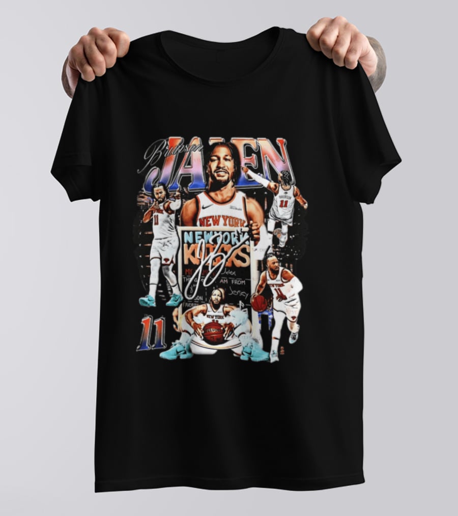 Jalen Brunson New York Knicks 11 NBA King Jersey Fan Art Collection T-Shirt