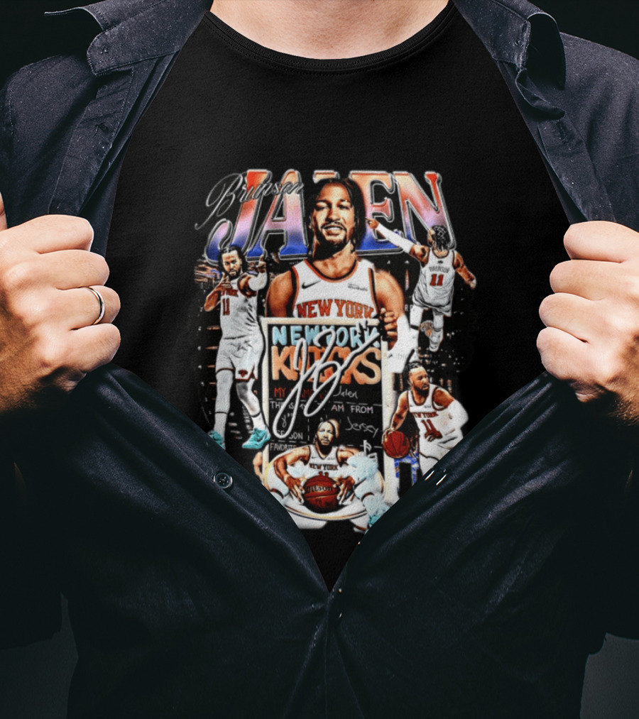 Jalen Brunson New York Knicks 11 NBA King Jersey Fan Art Collection T-Shirt