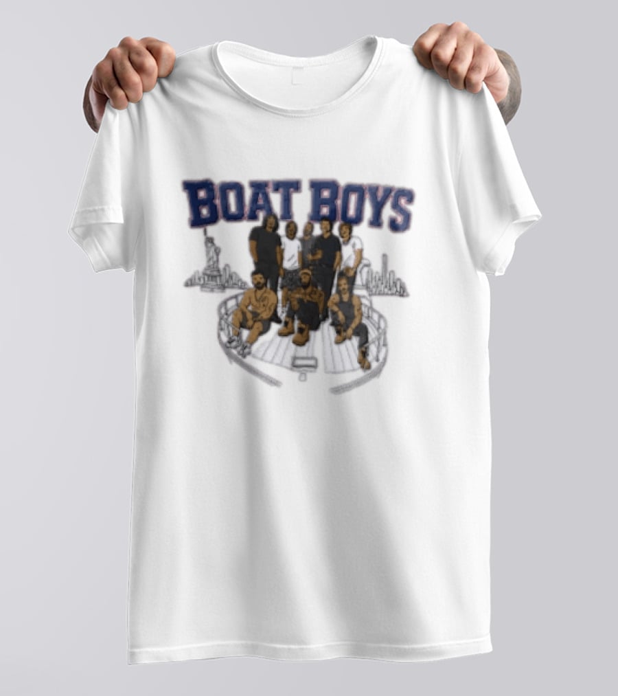 Boat Boys Odell Beckham Jr Victor Cruz Yacht NYC Skyline Roster Cartoon T-Shirt