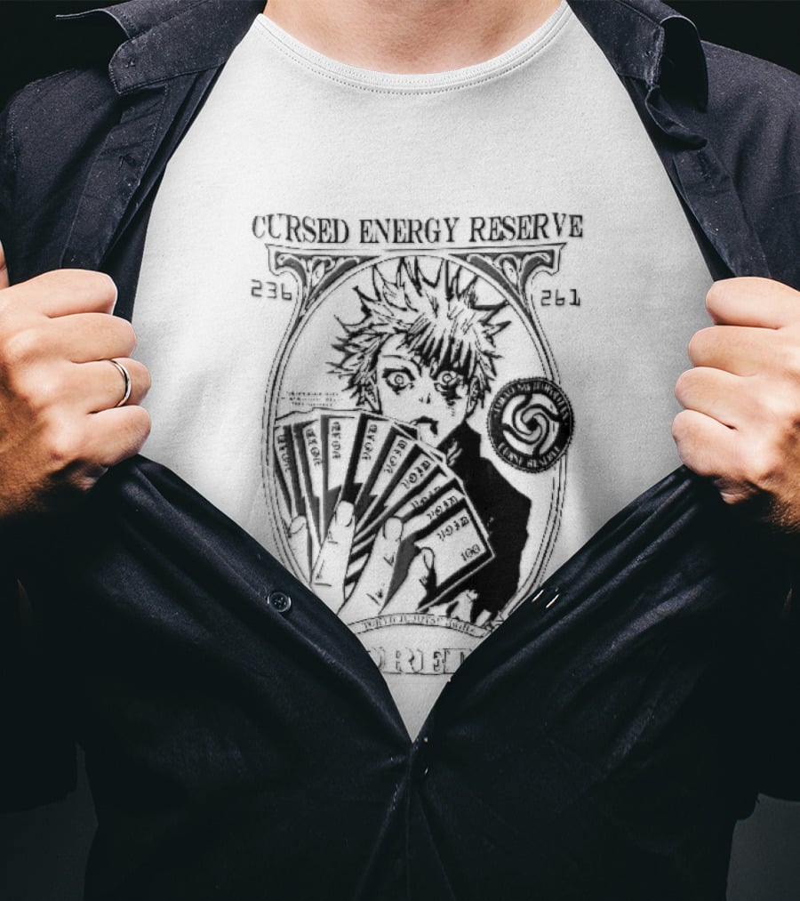Cursed Energy Reserve Honored One Tokyo Jujutsu High Satoru Gojo Manga Void Money T-Shirt