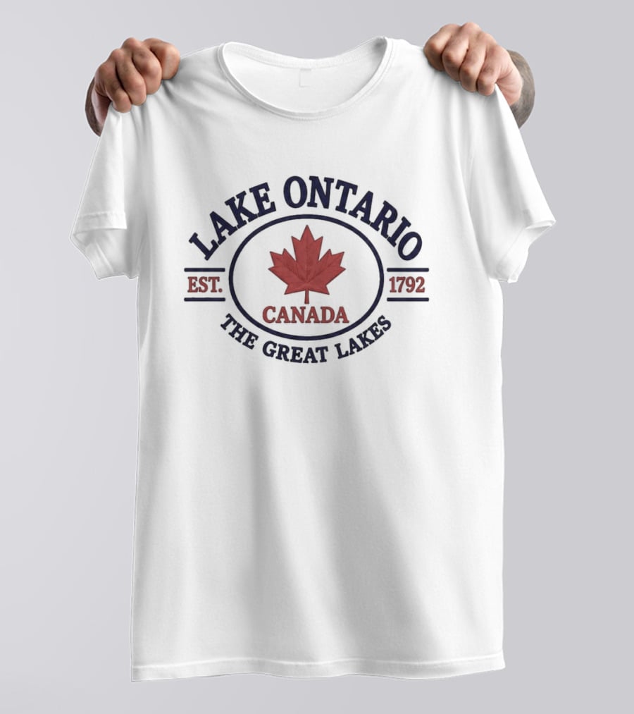 Lake Ontario Canada Maple Leaf Est 1792 The Great Lakes T-Shirt