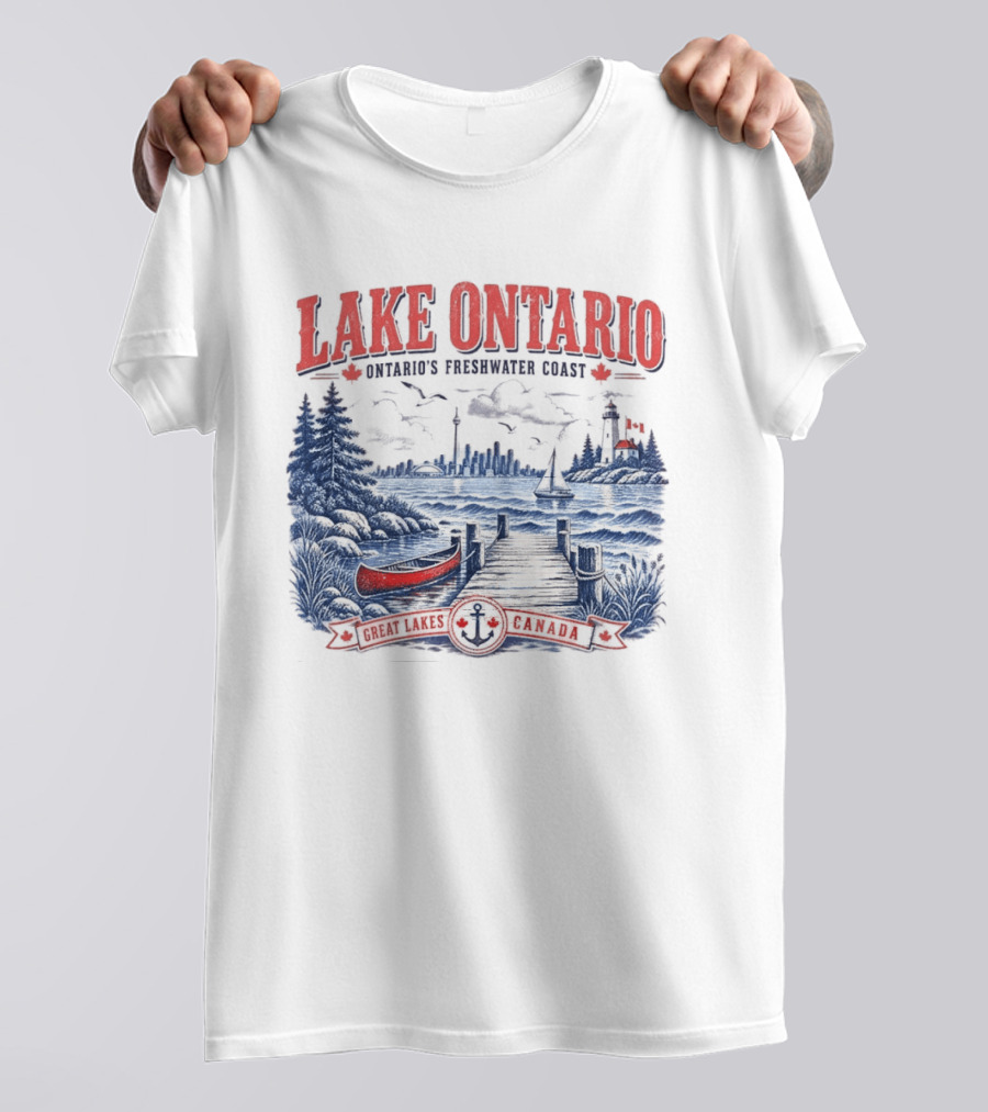 Lake Ontario Ontario's Freshwater Coast Great Lakes Canada Souvenir T-Shirt