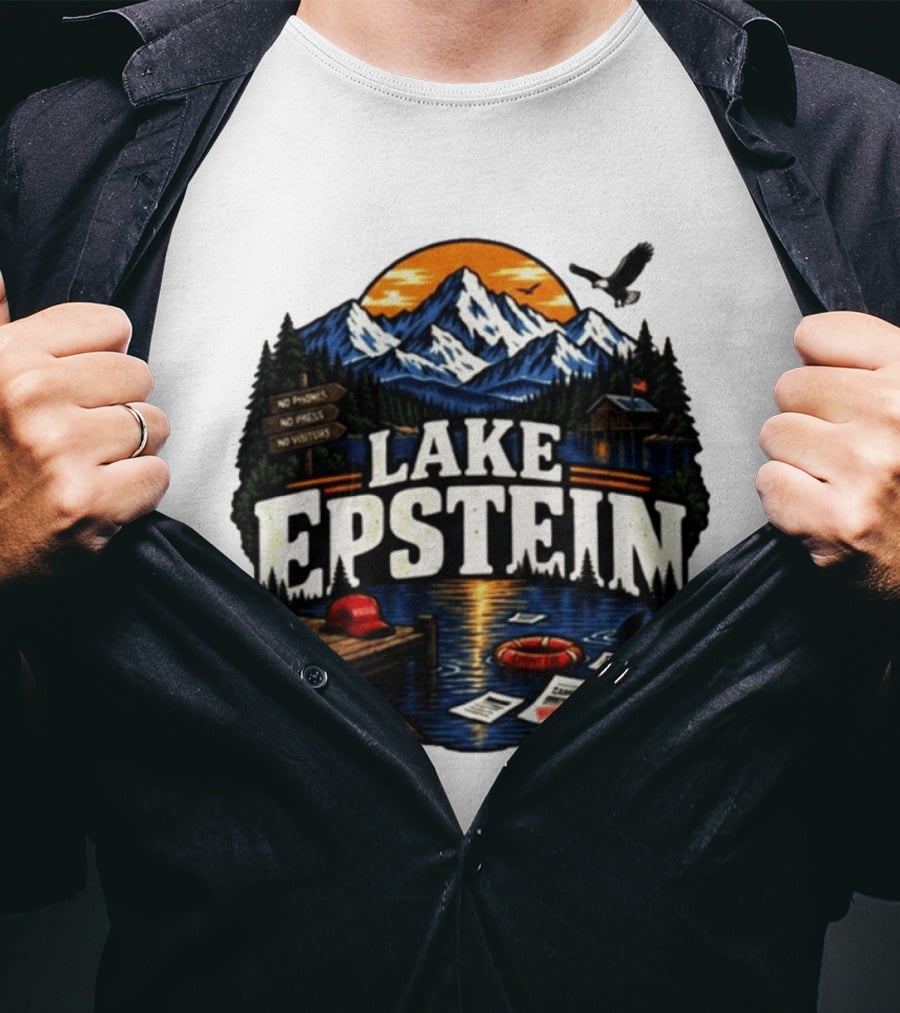 Lake Epstein No Phones No Photos No Visitors Mountain Scene T-Shirt