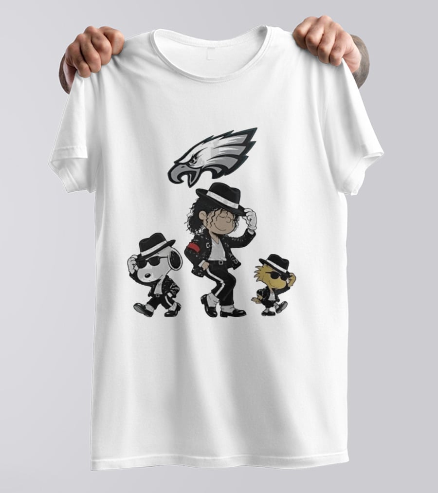 Philadelphia Eagles Snoopy Charlie Brown Woodstock Pop Rock Dancing T-Shirt