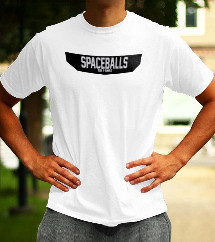 Spaceballs The Geometric Black Banner Block Lettering T-Shirt
