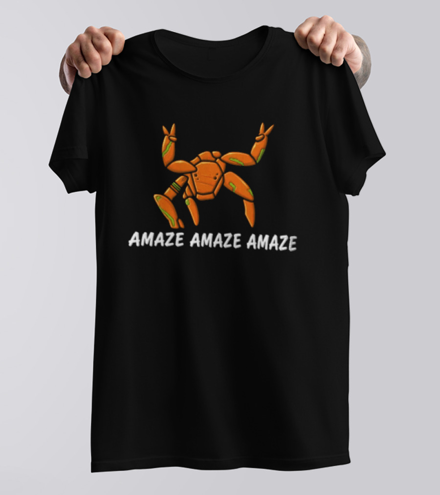 Amaze Orange Crab Celebratory Alien Rocky T-Shirt