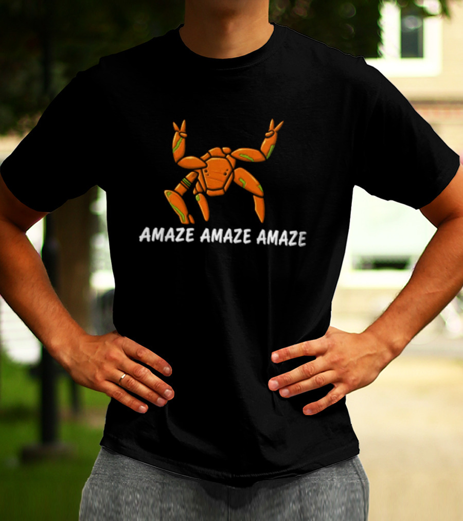 Amaze Orange Crab Celebratory Alien Rocky T-Shirt