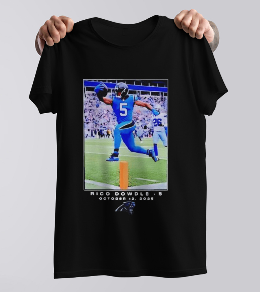 Carolina Panthers Rico Dowdle 5 Touchdown October 12 2025 T-Shirt