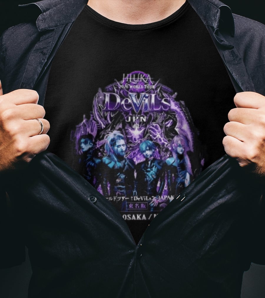 Jiluka 2026 World Tour Devils JPN Tokyo Osaka Nagoya Band Members Purple Glow T-Shirt