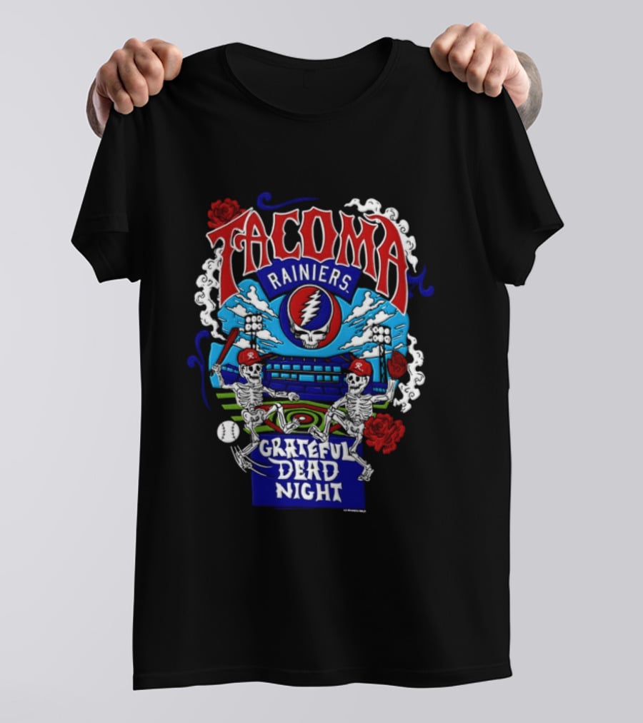 Tacoma Rainiers Grateful Dead Night 2026 Baseball Skulls Stadium T-Shirt