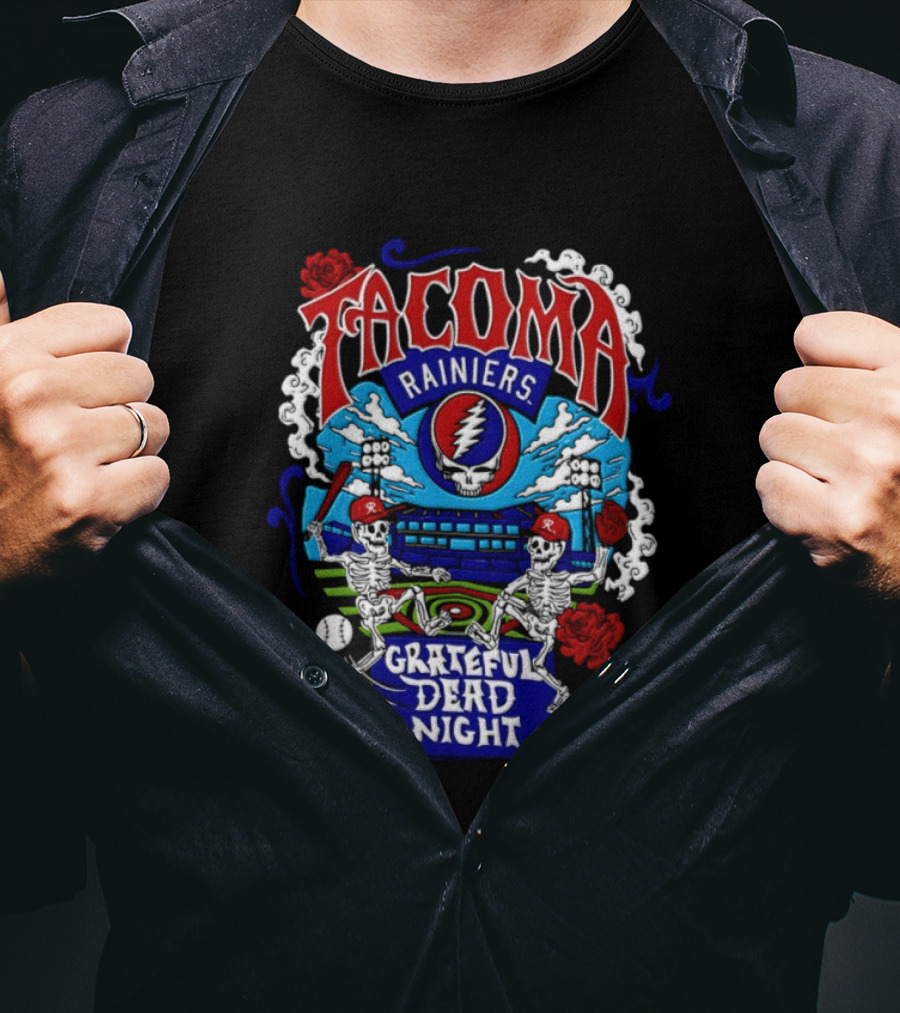 Tacoma Rainiers Grateful Dead Night 2026 Baseball Skulls Stadium T-Shirt