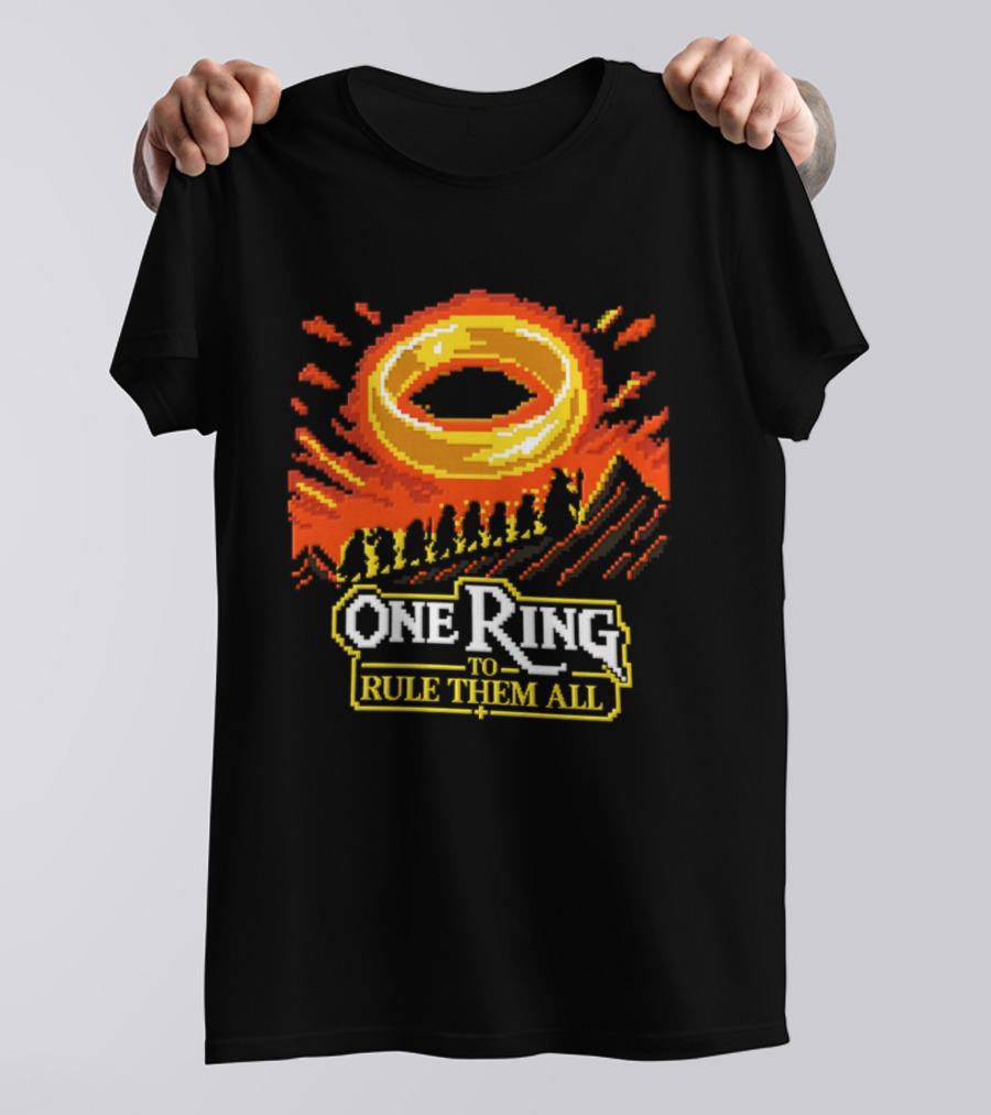 One Ring To Rule Them All Pixel Art Fantasy Adventure T-Shirt