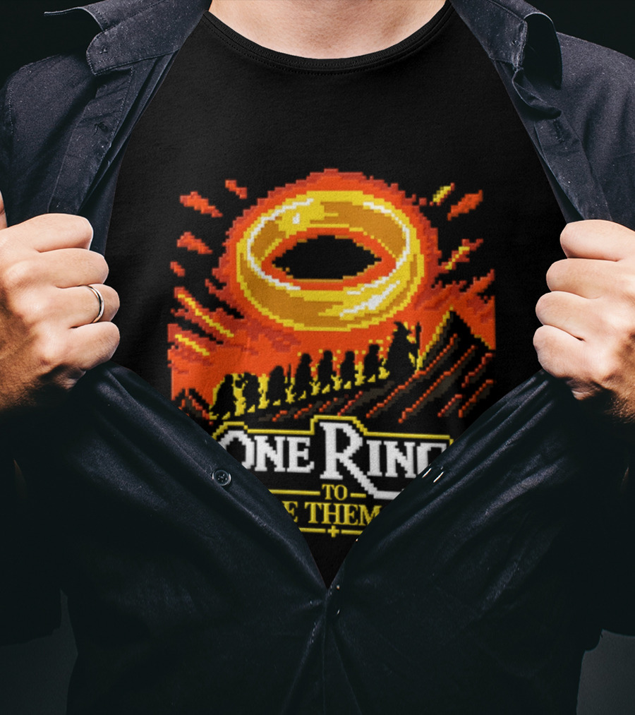 One Ring To Rule Them All Pixel Art Fantasy Adventure T-Shirt