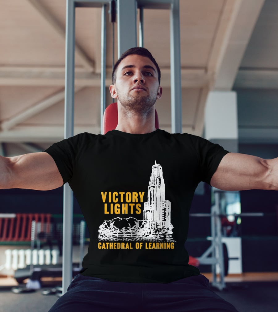 Victory Lights Cathedral Of Learning Pittsburgh Panthers T-Shirt