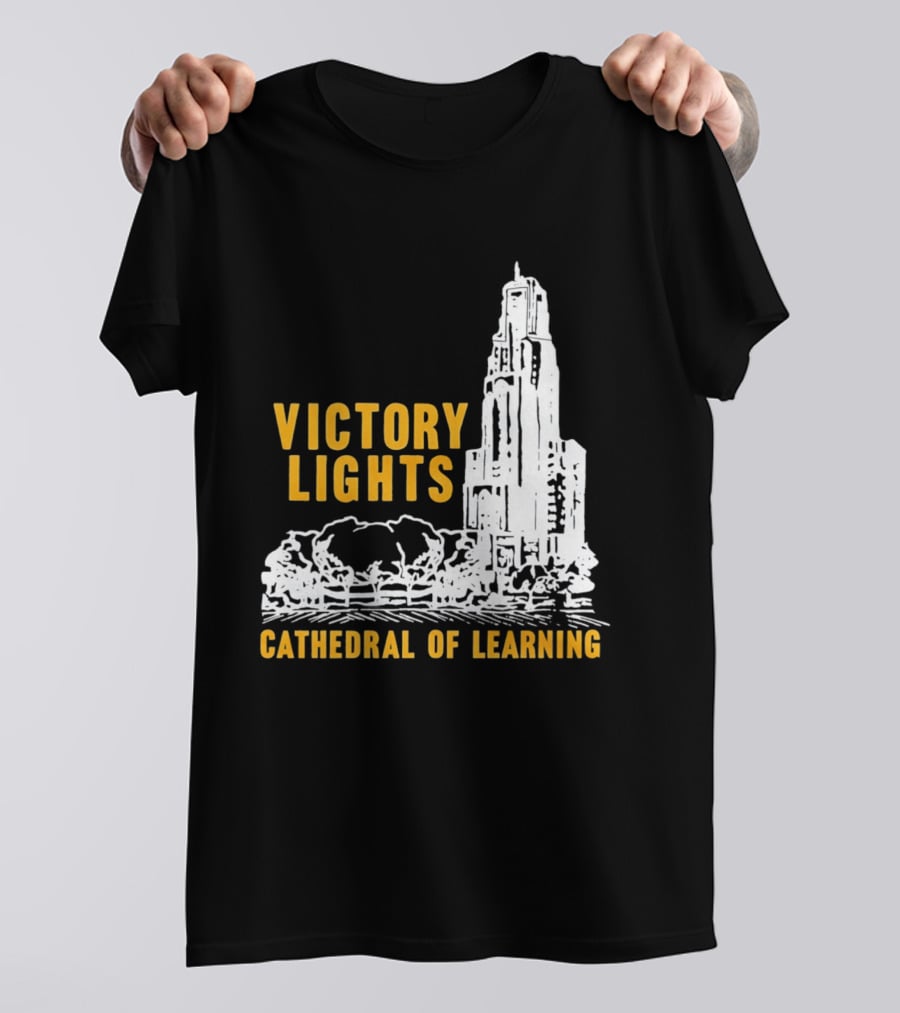 Victory Lights Cathedral Of Learning Pittsburgh Panthers T-Shirt
