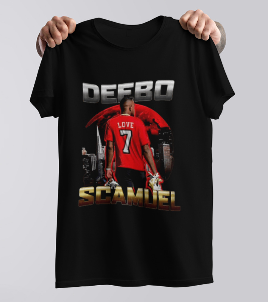 Deebo Samuel Love 7 Red Moon City Skyline Scamuel T-Shirt
