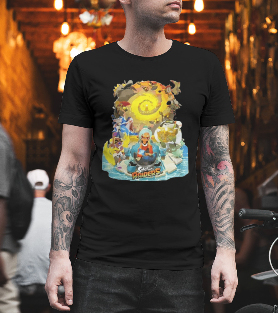 Splatoon Raiders Dive Deep Adventure With Iconic Characters And Vibrant Ocean Themes T-Shirt