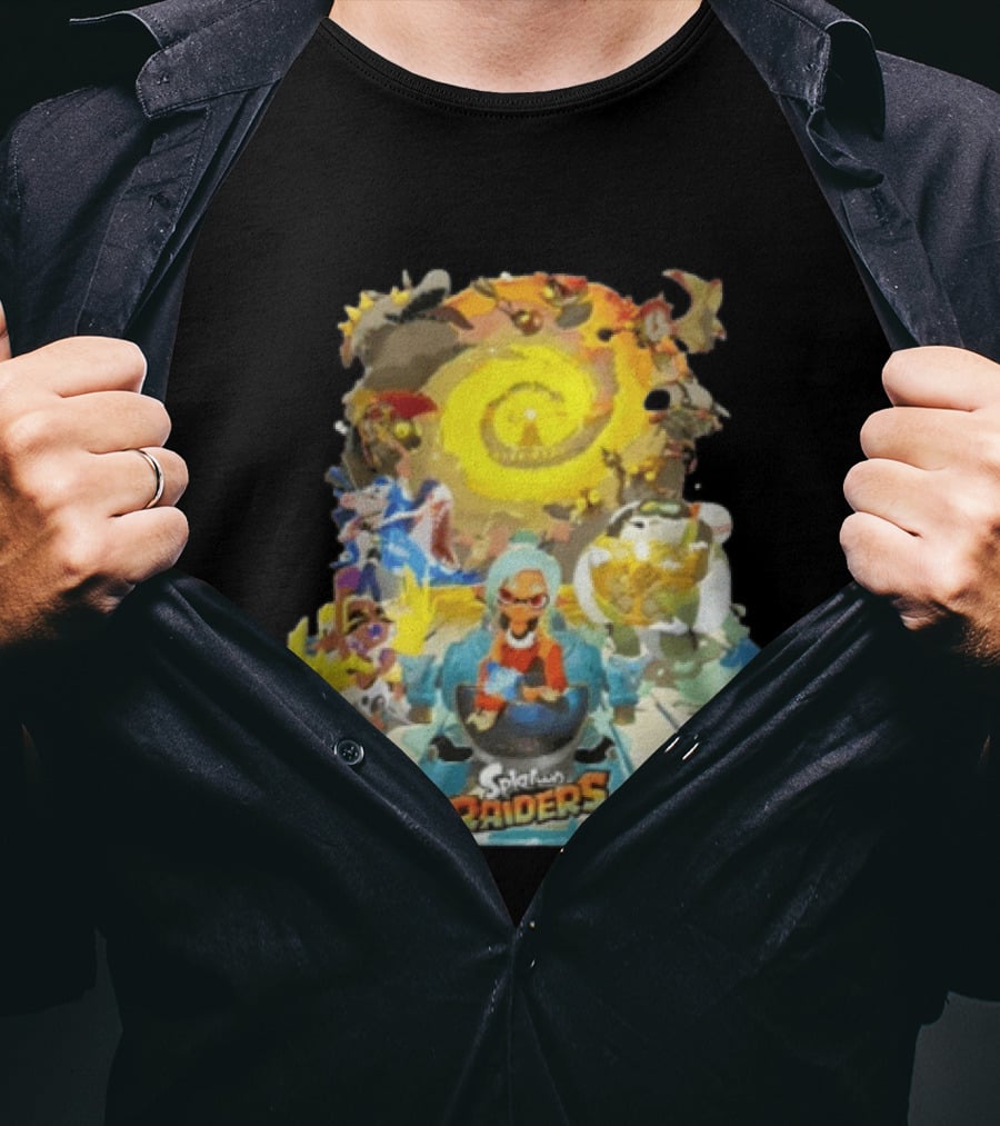 Splatoon Raiders Dive Deep Adventure With Iconic Characters And Vibrant Ocean Themes T-Shirt