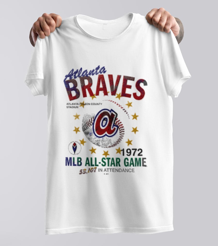 Atlanta Braves 1972 MLB All Star Game Atlanta Fulton County Stadium 53107 In Attendance T-Shirt