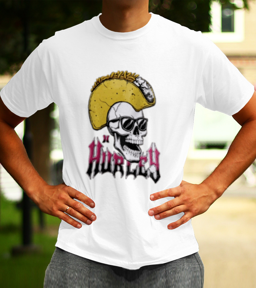 Hurley Skull Taco Mohawk Punk T-Shirt