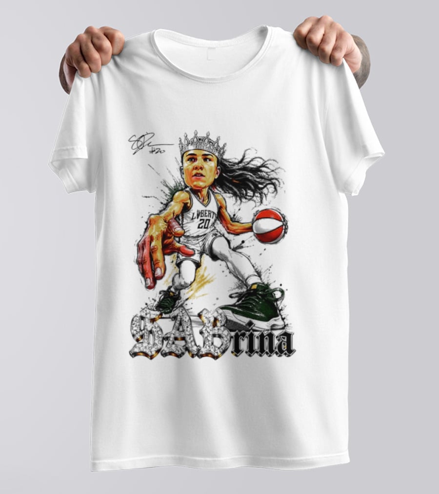 Sabrina 20 Liberty Basketball Player Art Slam Dunk T-Shirt
