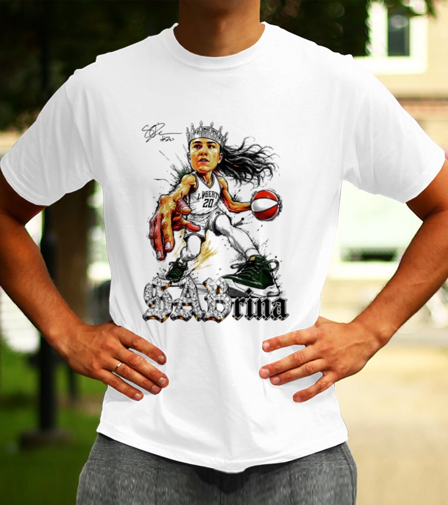 Sabrina 20 Liberty Basketball Player Art Slam Dunk T-Shirt