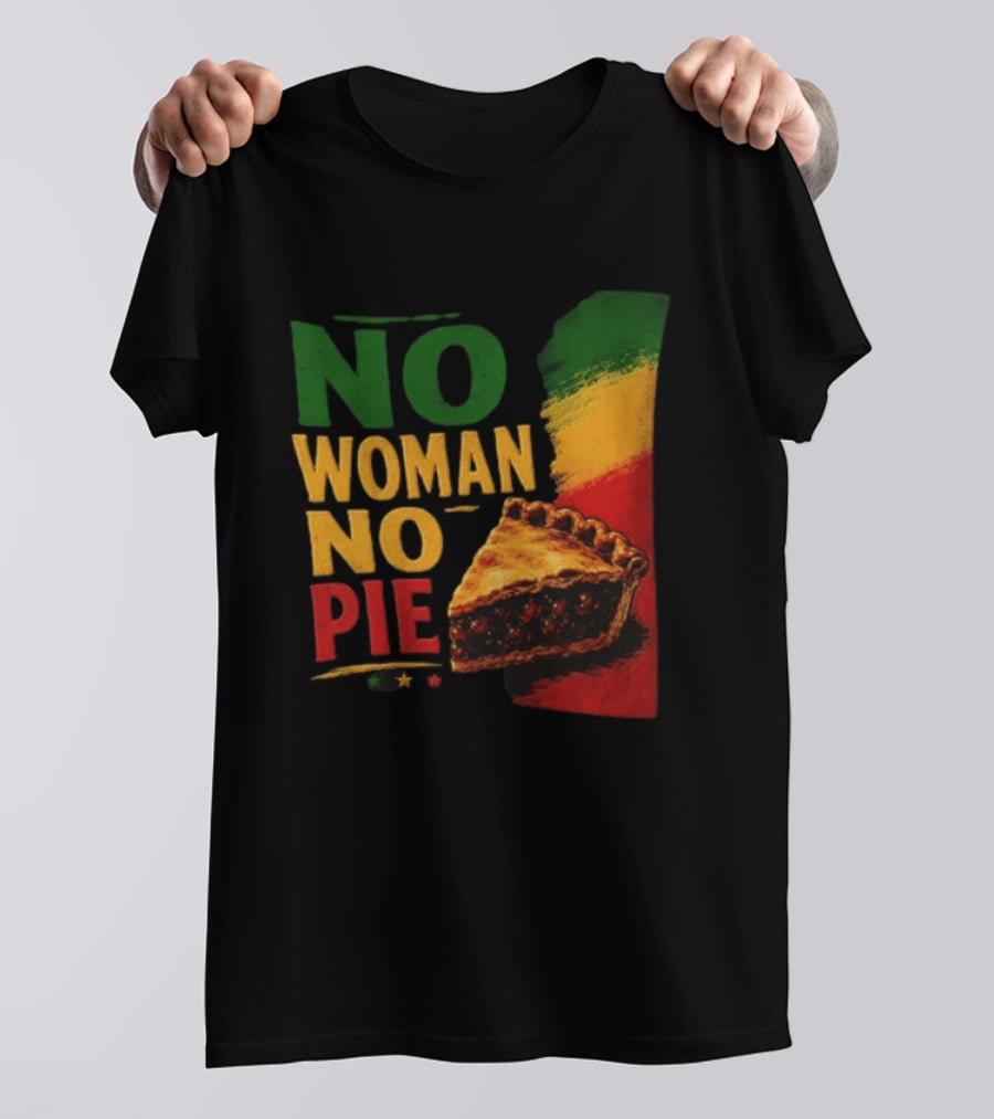 No Woman No Pie Cherry Pastry Rasta T-Shirt