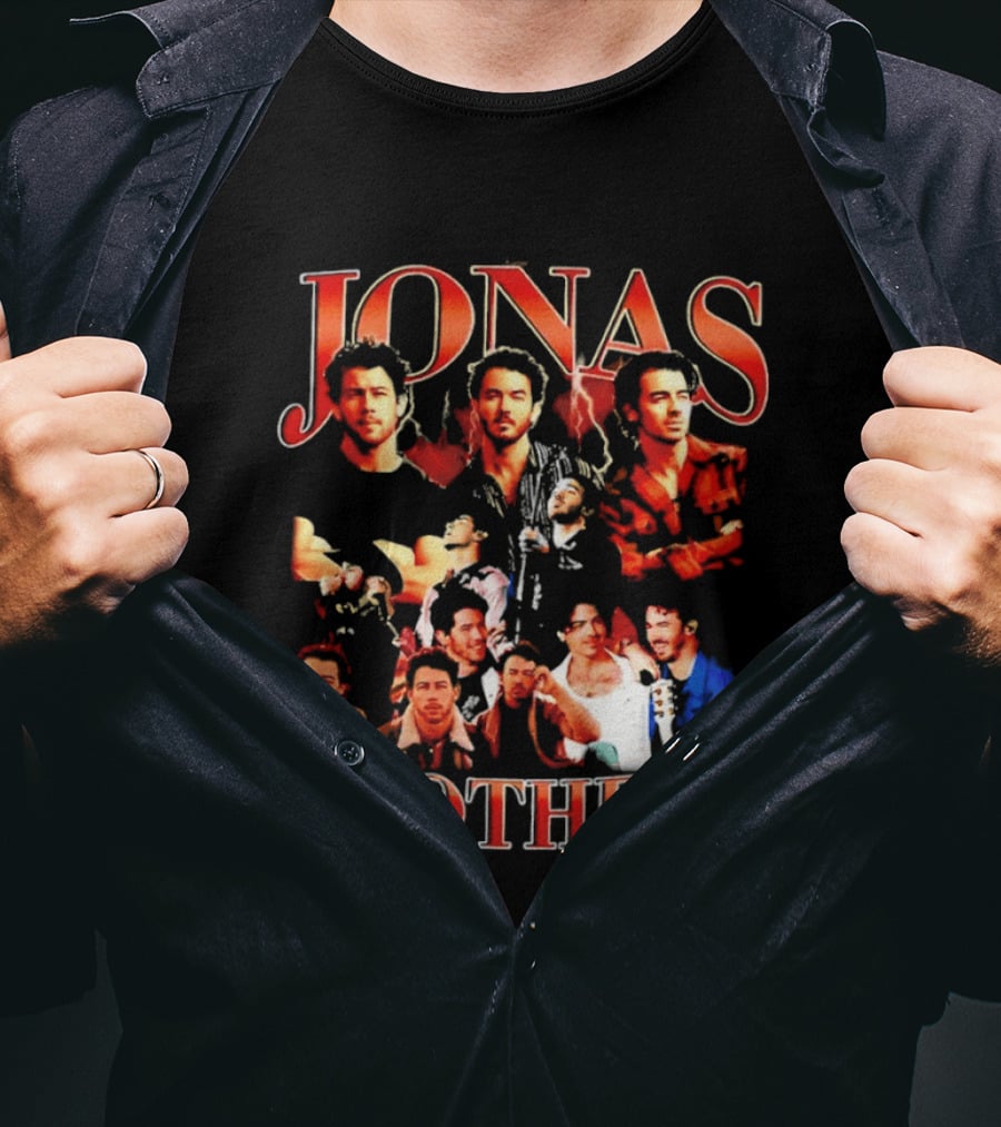 Jonas Brothers Tour Collage Fans Classic Compilation T-Shirt