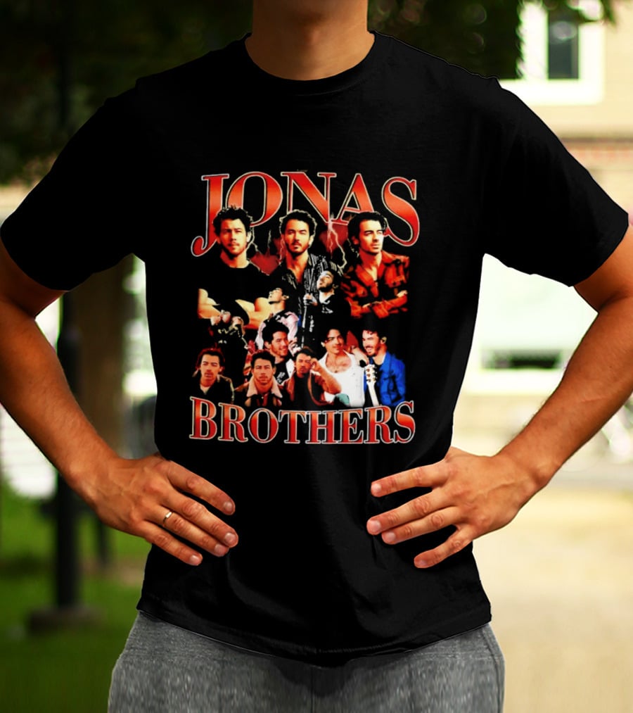 Jonas Brothers Tour Collage Fans Classic Compilation T-Shirt