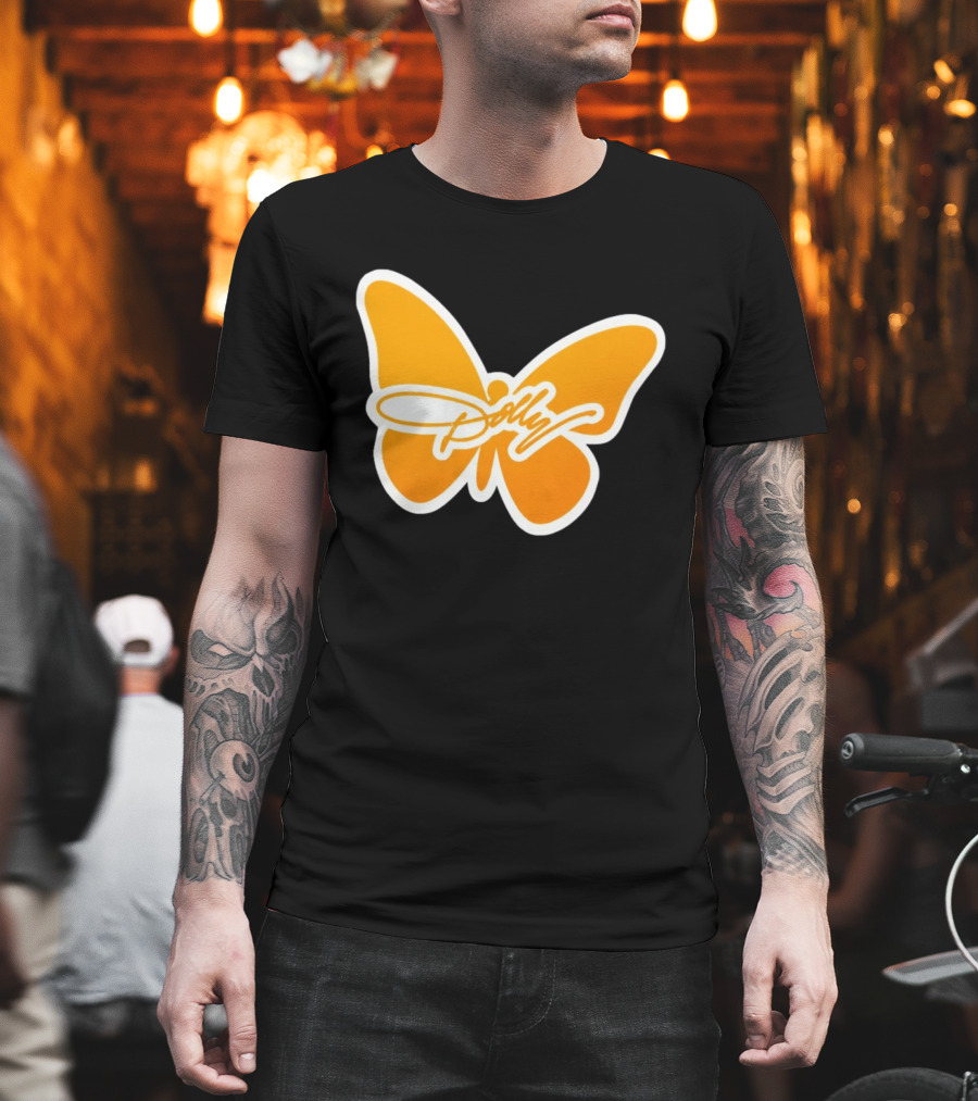 Tennessee Dolly Parton Butterfly Heritage Football T-Shirt
