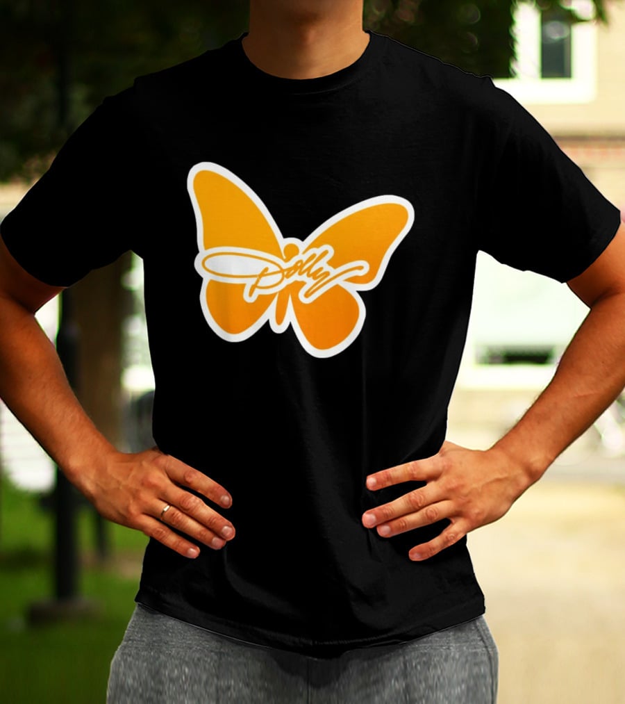 Tennessee Dolly Parton Butterfly Heritage Football T-Shirt