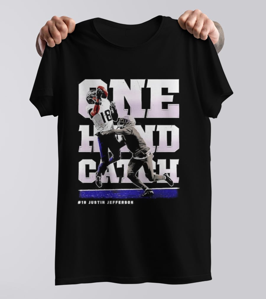 One Hand Catch Justin Jefferson Minnesota T-Shirt