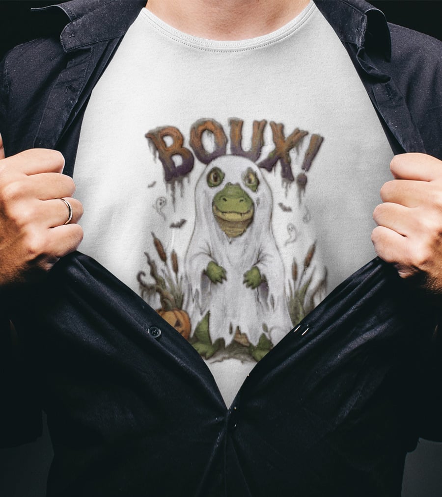 Boux Halloween Cartoon Alligator Ghost Pumpkin Crawfish T-Shirt