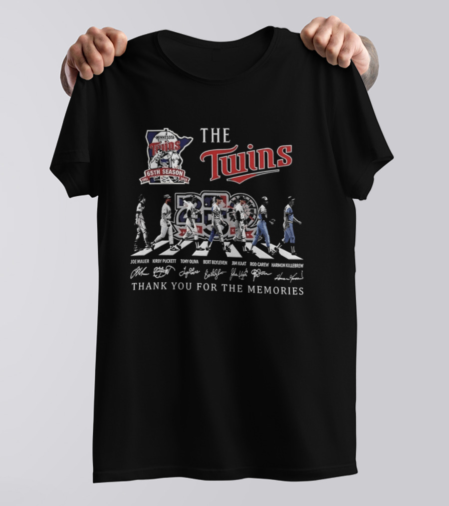 Minnesota Twins 65th Season Abbey Road Thank You For The Memories T-Shirt