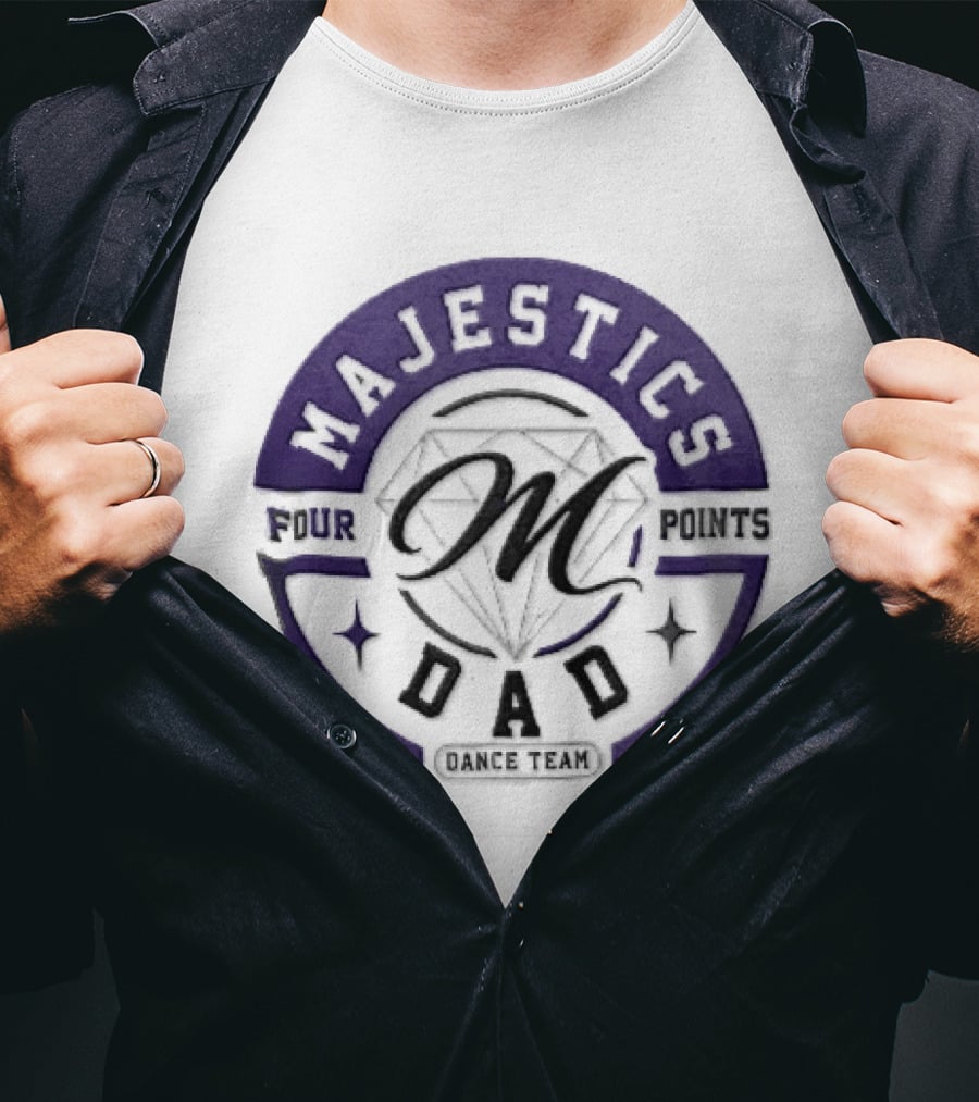 Four Points Majestics Dad Dance Team M Diamond Sparkles T-Shirt