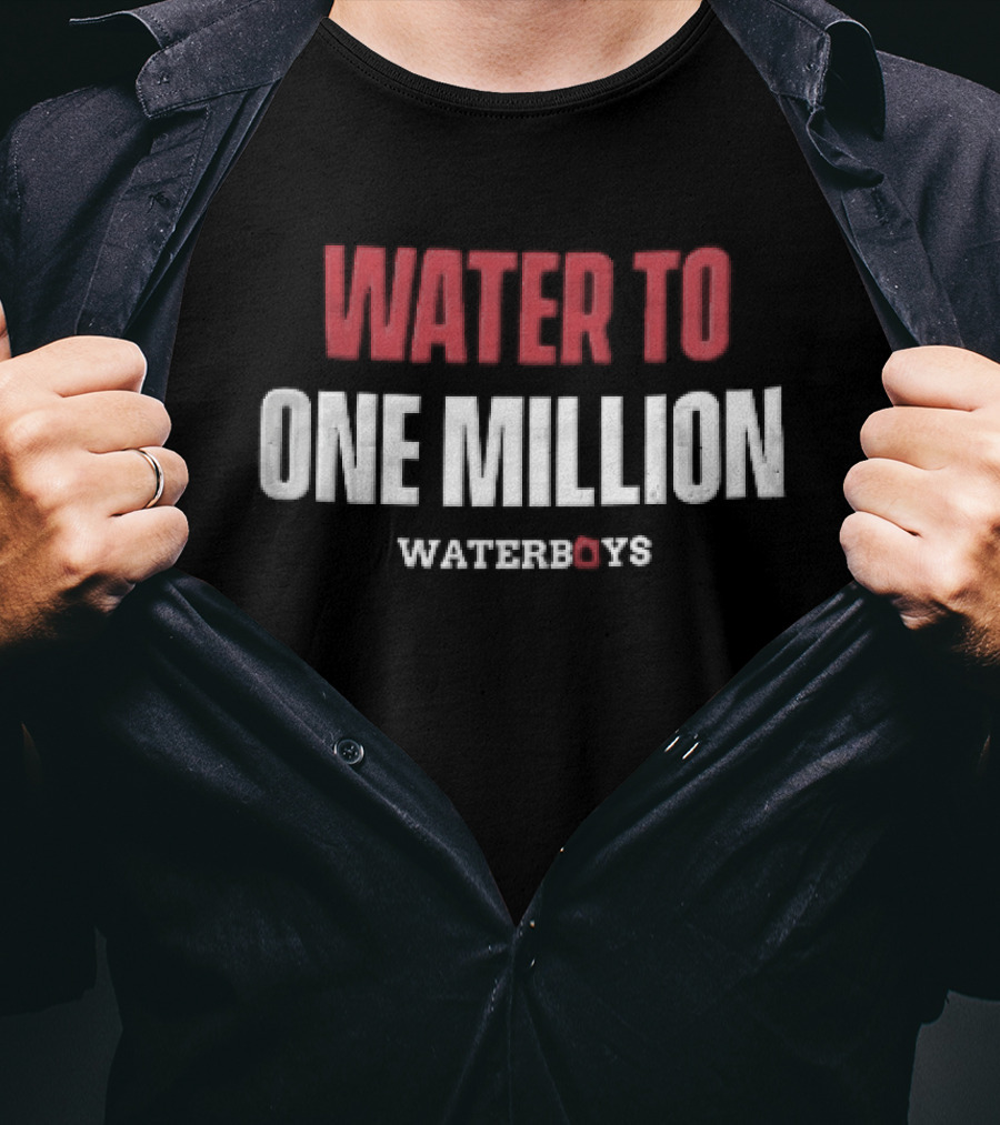 Waterboys Water To One Million Distressed Red White T-Shirt