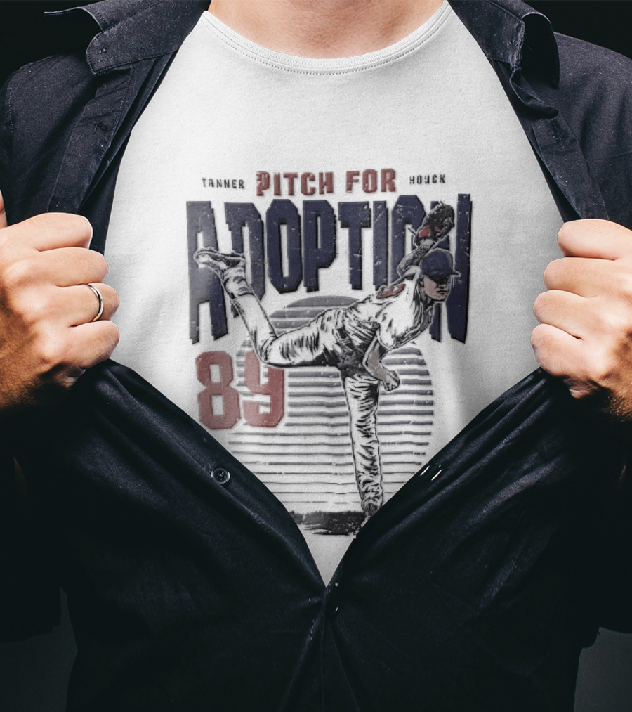 Tanner Houck Baseball Pitcher Adoption 89 Sunburst Stripes Distressed T-Shirt