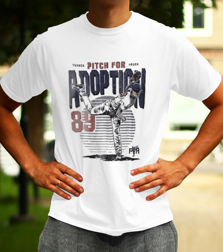 Tanner Houck Baseball Pitcher Adoption 89 Sunburst Stripes Distressed T-Shirt