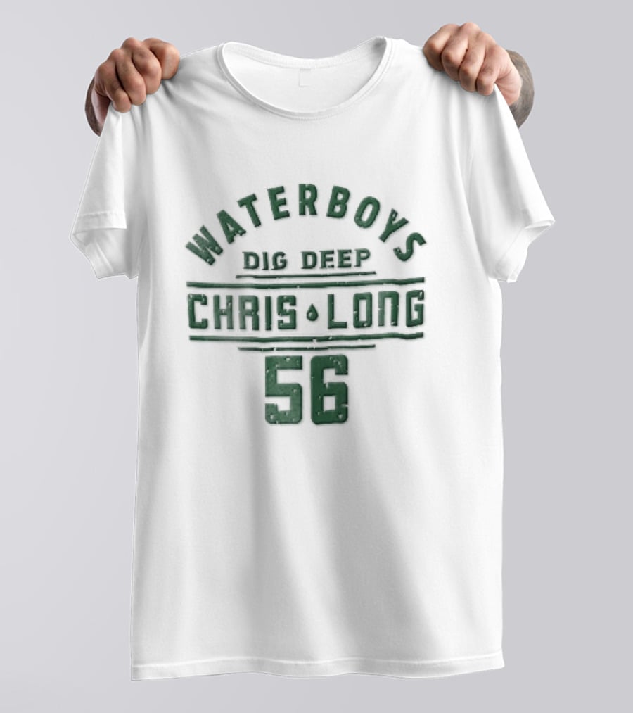 Waterboys Dig Deep Chris Long 56 Distressed Green T-Shirt