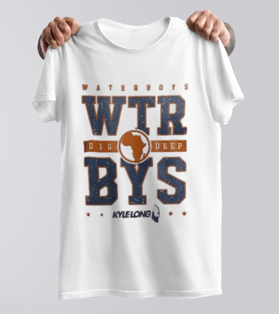 Waterboys WTRBYS Dig Deep Africa Map Distressed Design Kyle Long T-Shirt