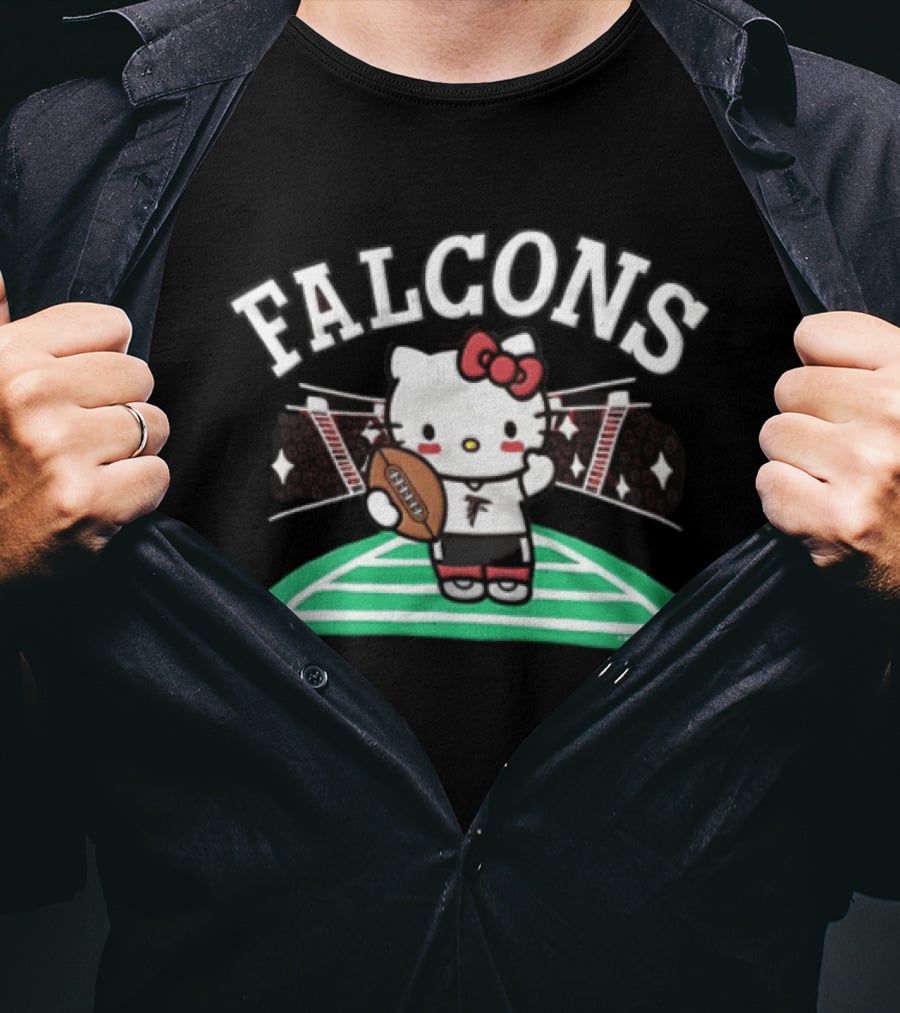Hello Kitty Falcons Football Collaboration T-Shirt