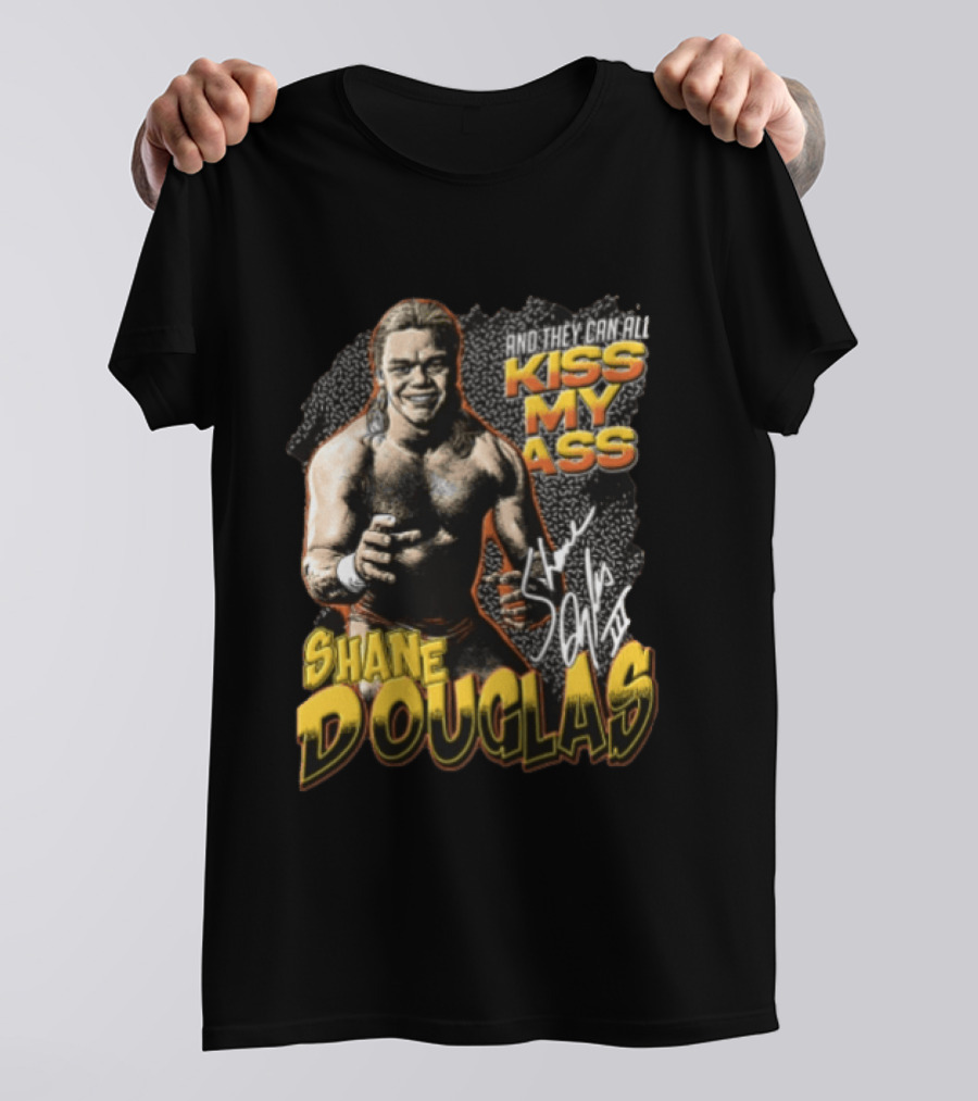 Shane Douglas Kiss My Ass Signature Iconic Franchise Wrestling T-Shirt