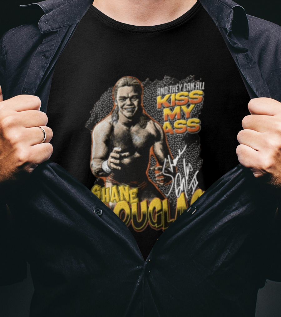 Shane Douglas Kiss My Ass Signature Iconic Franchise Wrestling T-Shirt