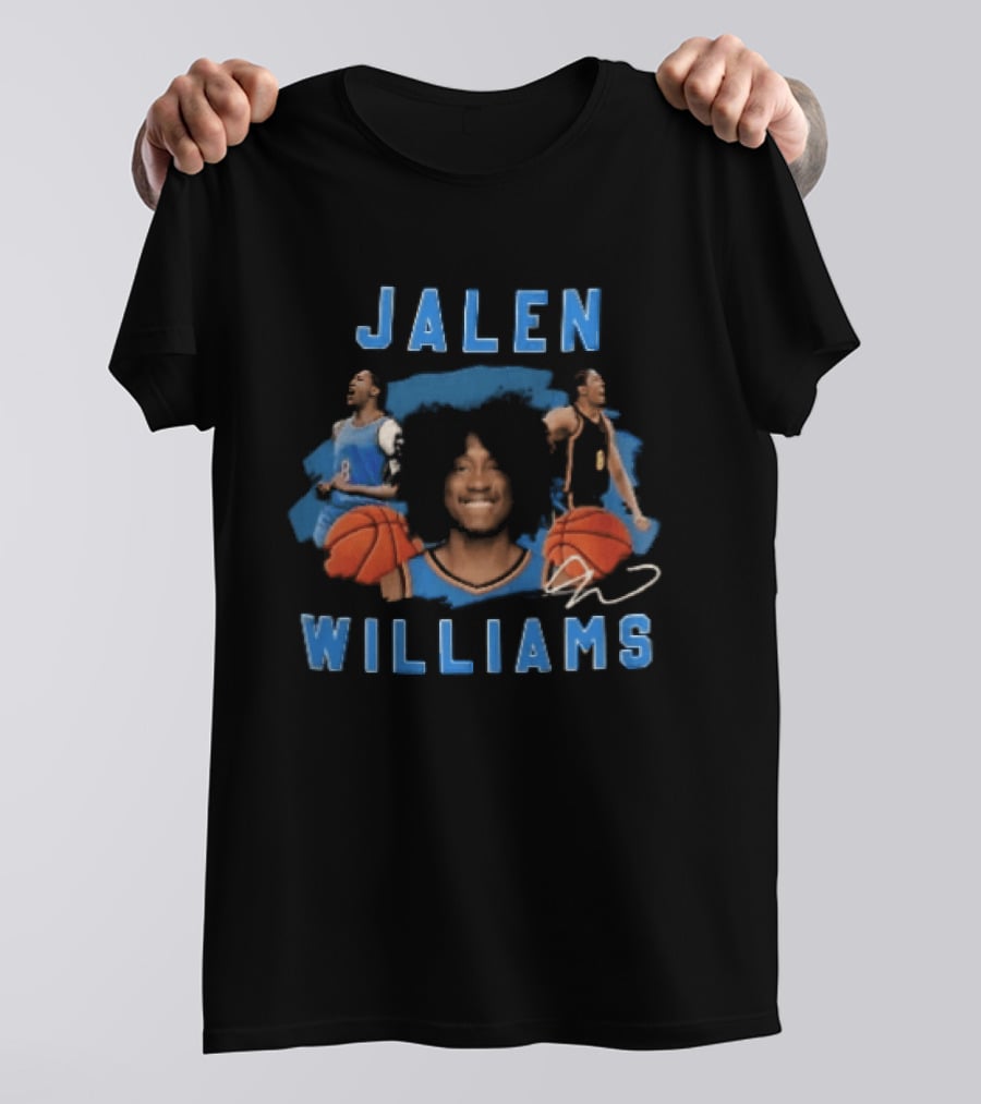 Jalen Williams Basketball Player Collage Bootleg T-Shirt