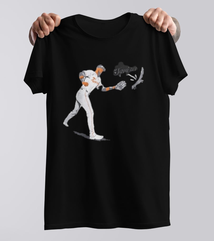 Squirrel Leody Taveras Texas Rangers MLB Catching Cartoon Baseball T-Shirt