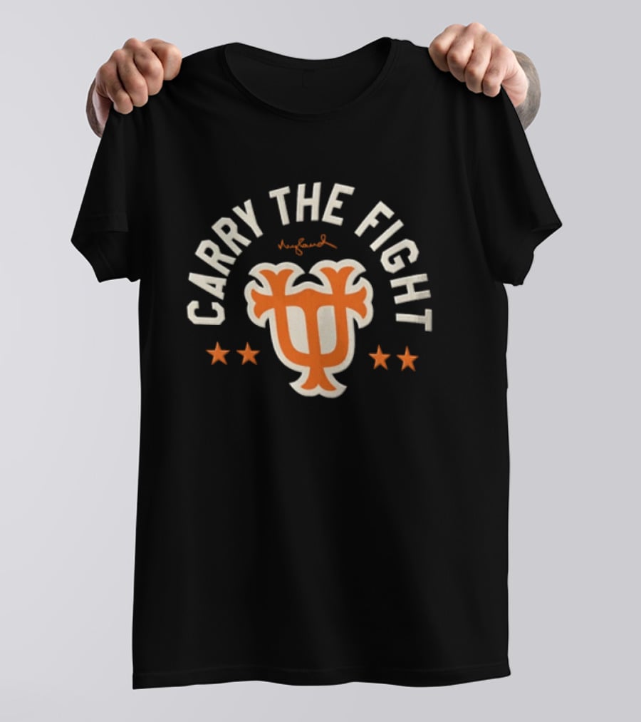 Carry The Fight Tennessee Volunteers Iconic Insignia With Stars T-Shirt