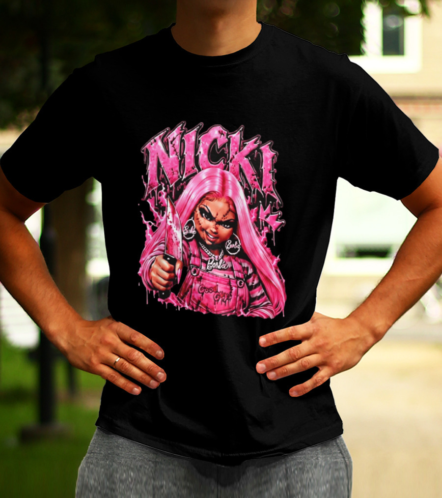 Nicki Chucky Barbie Good Guys Pink Halloween 2026 T-Shirt