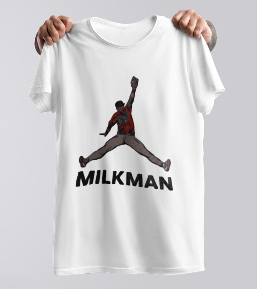 Atlanta Braves MLB Milkman Michael Harris II Jumpman Pose Catching 23 T-Shirt