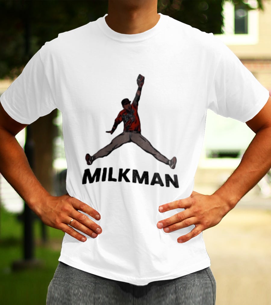 Atlanta Braves MLB Milkman Michael Harris II Jumpman Pose Catching 23 T-Shirt